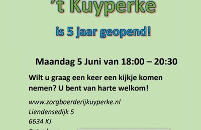 Open Avond 5 juni 18.00-20.30 uur